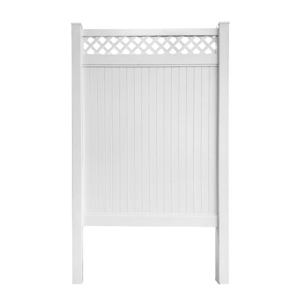 Uyardus 8'H x 6'W x 5 set Panel Top See Through 8x6 PVC Outdoor Privacy Screen Fence Panels - Image 2