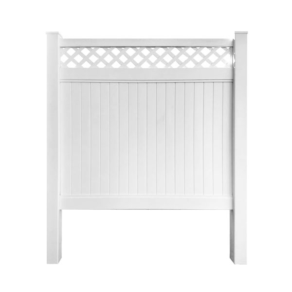 Uyardus 6'H x 6'W With See Throught Topper PVC Outdoor Privacy Screen Fence Panels