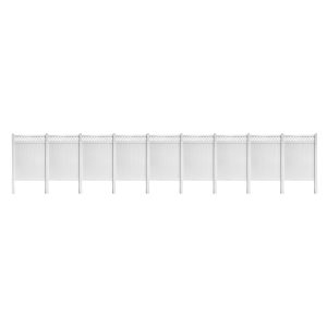 Uyardus 8'H x 6'W x 10 set Panel Top See Through 8x6PVC Outdoor Privacy Screen Fence Panels