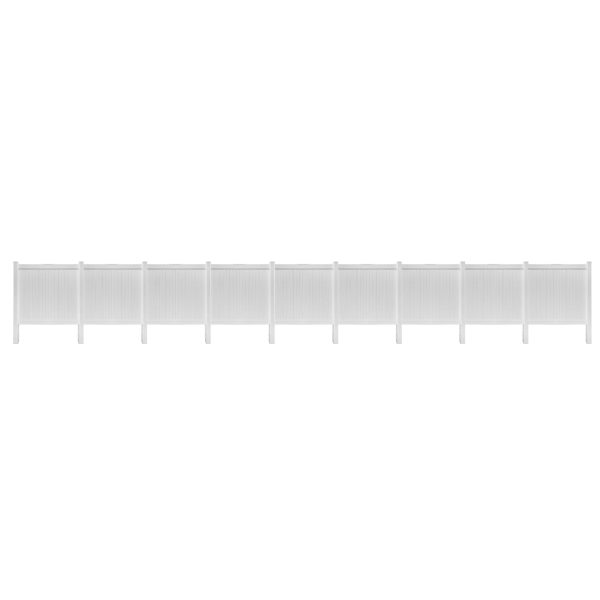 Uyardus 6'H x 6'W x 10 set Panel PVC Outdoor Privacy Screen Fence Panels