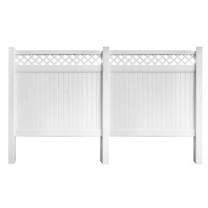 Uyardus 6'H x 6'W x 2 set Panel Top See Through PVC Outdoor Privacy Screen Fence Panels