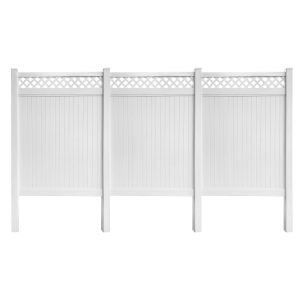 Uyardus 8'H x 6'W x 3 set Panel Top See Through 8x6 PVC Outdoor Privacy Screen Fence Panels