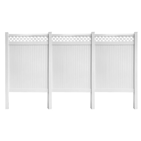 Uyardus 8'H x 6'W x 3 set Panel Top See Through 8x6 PVC Outdoor Privacy Screen Fence Panels