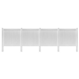 Uyardus 6'H x 6'W x 4 set Panel PVC Outdoor Privacy Screen Fence Panels