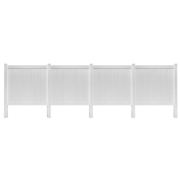 Uyardus 6'H x 6'W x 4 set Panel PVC Outdoor Privacy Screen Fence Panels