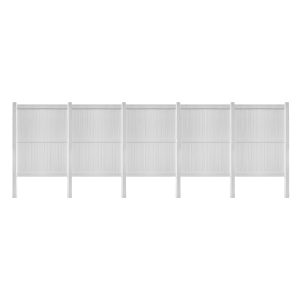 Uyardus 8'H x 6'W x 5 set PVC Outdoor Privacy Screen Fence Panels