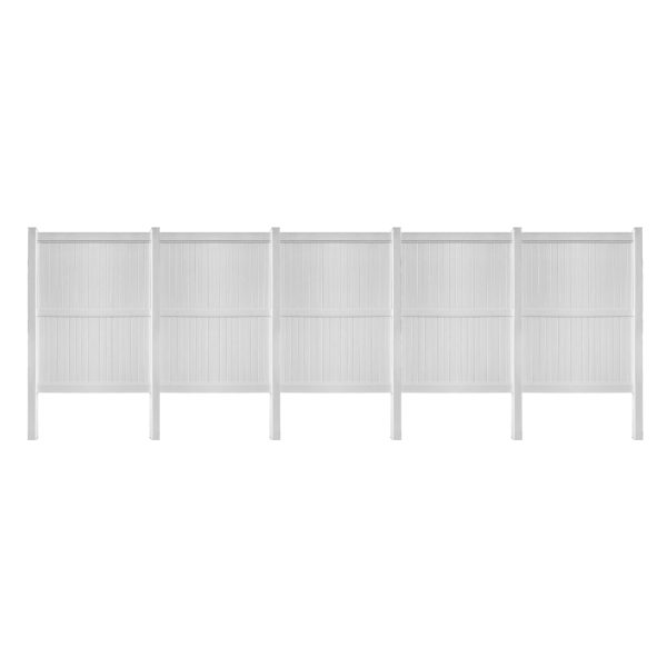 Uyardus 8'H x 6'W x 5 set PVC Outdoor Privacy Screen Fence Panels