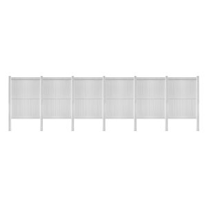 Uyardus 8'H x 6'W x 6 set PVC Outdoor Privacy Screen Fence Panels