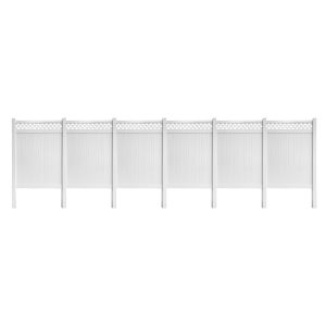 Uyardus 8'H x 6'W x 6 set Panel Top See Through 8x6 PVC Outdoor Privacy Screen Fence Panels