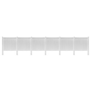 Uyardus 6'H x 6'W x 6 set Panel PVC Outdoor Privacy Screen Fence Panels