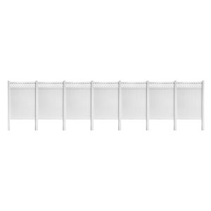 Uyardus 8'H x 6'W x 7 set Panel Top See Through 8x6PVC Outdoor Privacy Screen Fence Panels
