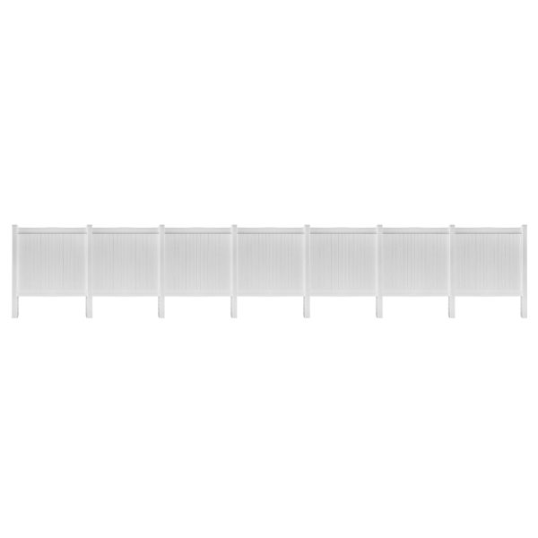 Uyardus 6'H x 6'W x 7 set Panel PVC Outdoor Privacy Screen Fence Panels