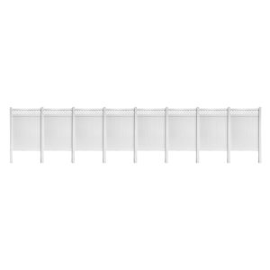 Uyardus 8'H x 6'W x 8 set Panel Top See Through 8x6PVC Outdoor Privacy Screen Fence Panels