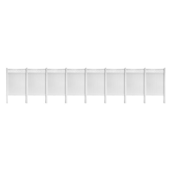 Uyardus 8'H x 6'W x 8 set Panel Top See Through 8x6PVC Outdoor Privacy Screen Fence Panels
