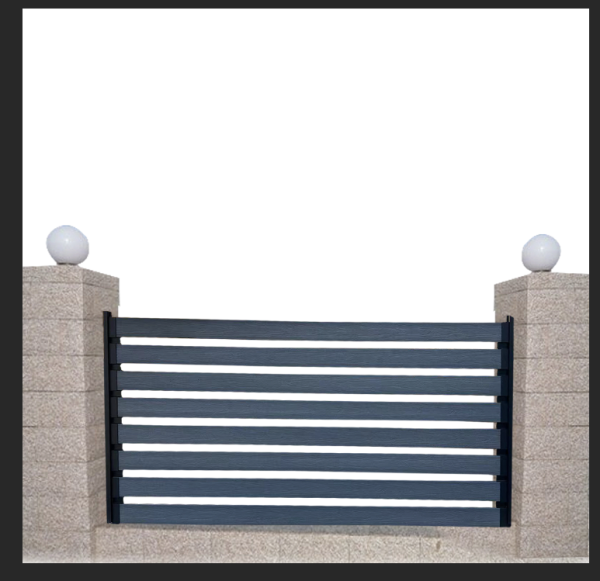Aluminum half-see-through fence Privacy fencing protects your privacy and security while better decorating your yard Grey 6ft x 6ft (Wall)