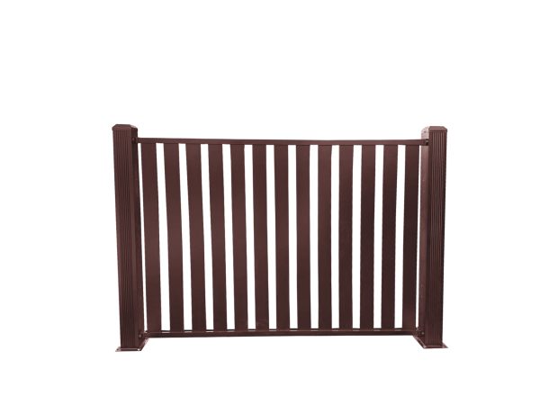 uFence By UyardFence Aluminum half-see-through fence Privacy fencing protects your privacy and security while better decorating your yard 4ft x 6ft Red Coffee C - Image 3