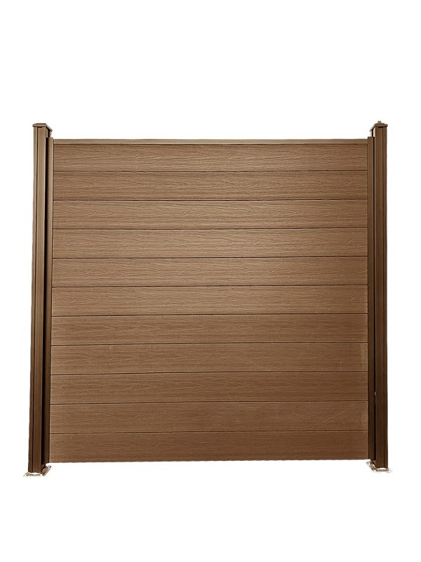 uFence By UyardFence PP Polypropylene +Wood Fiber Composite Material fence Privacy fencing protects your privacy and security while better decorating your yard 6ft x 6ft Brown - Image 2