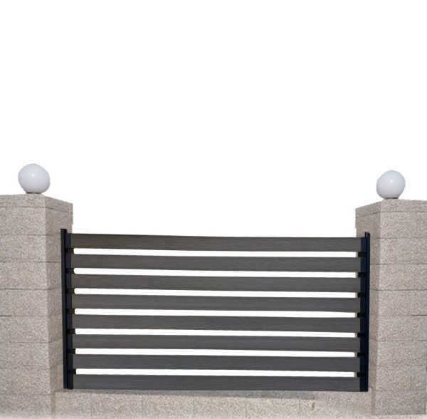 uFence By UyardFence Aluminum Post WPC half-see-through fence Privacy fencing protects your privacy and security while better decorating your yard 4ft x 6ft (Wall) Brown - Image 3