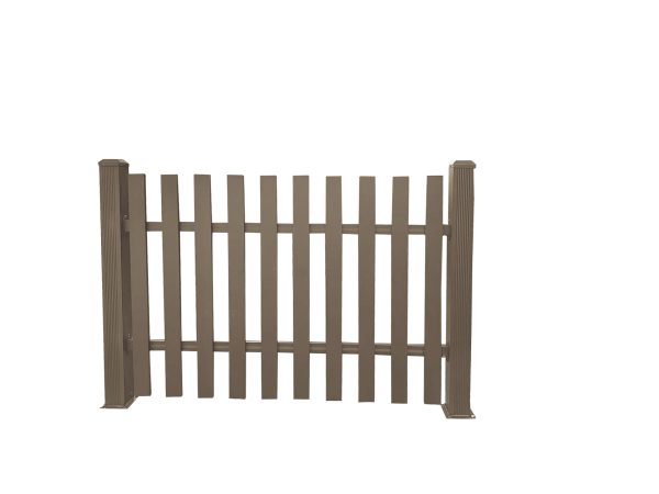 uFence Aluminum half-see-through fence Privacy fencing protects your privacy and security while better decorating your yard Grey 4ft x 6ft Coffee - Image 2