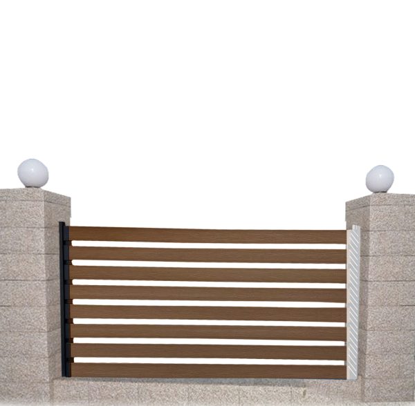 uFence By UyardFence Aluminum Post WPC half-see-through fence Privacy fencing protects your privacy and security while better decorating your yard 4ft x 6ft (Wall) Light Brown