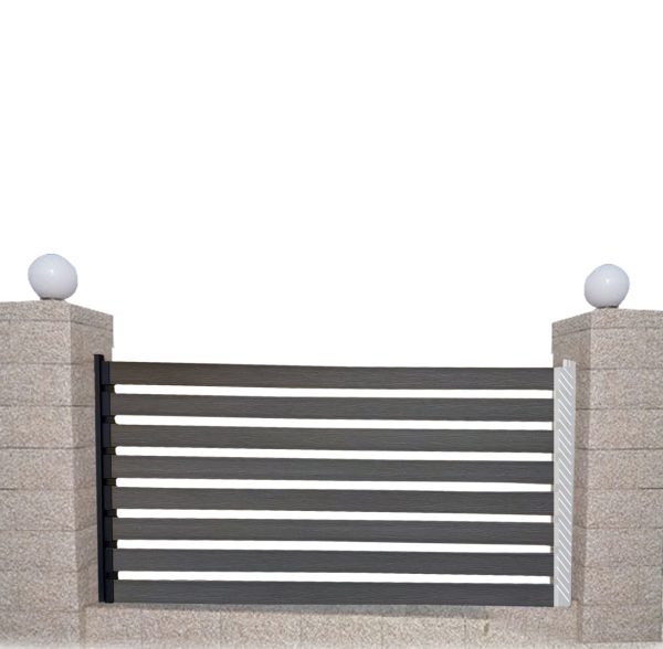 uFence By UyardFence Aluminum Post WPC half-see-through fence Privacy fencing protects your privacy and security while better decorating your yard 4ft x 6ft (Wall) Brown