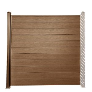 uFence By UyardFence PP Polypropylene +Wood Fiber Composite Material fence Privacy fencing protects your privacy and security while better decorating your yard 6ft x 6ft Brown