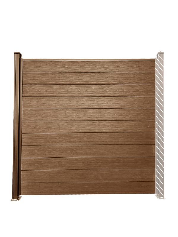 uFence By UyardFence PP Polypropylene +Wood Fiber Composite Material fence Privacy fencing protects your privacy and security while better decorating your yard 6ft x 6ft Brown