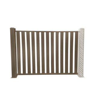 uFence By UyardFence Aluminum half-see-through fence Privacy fencing protects your privacy and security while better decorating your yard 4ft x 6ft Coffe