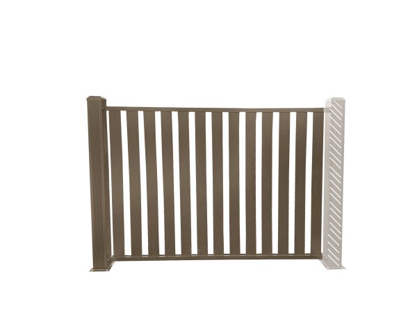 uFence By UyardFence Aluminum half-see-through fence Privacy fencing protects your privacy and security while better decorating your yard 4ft x 6ft Coffe