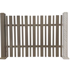 uFence By UyardFence Aluminum half-see-through fence Privacy fencing protects your privacy and security while better decorating your yard 4ft x 6ft Coffee AB