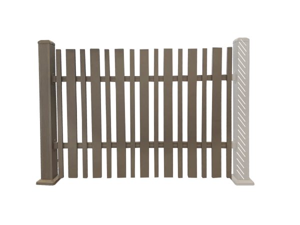 uFence By UyardFence Aluminum half-see-through fence Privacy fencing protects your privacy and security while better decorating your yard 4ft x 6ft Coffee AB