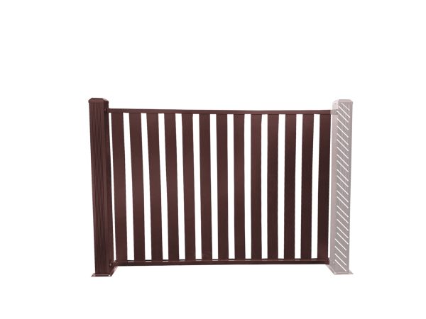uFence By UyardFence Aluminum half-see-through fence Privacy fencing protects your privacy and security while better decorating your yard 4ft x 6ft Red Coffee C