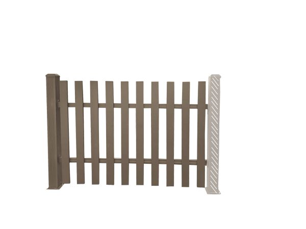 uFence Aluminum half-see-through fence Privacy fencing protects your privacy and security while better decorating your yard Grey 4ft x 6ft Coffee