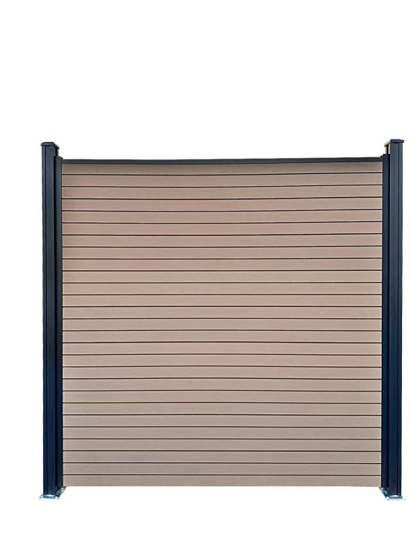 PP Polypropylene +Wood Fiber Composite Material fence Privacy fencing protects your privacy and security while better decorating your yard FDE Dirt Brown 6ft x 6ft