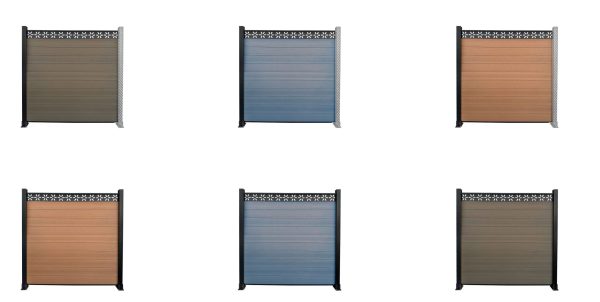uFence By UyardFence PP Polypropylene +Wood Fiber Composite Material fence Privacy fencing protects your privacy and security while better decorating your yard 6ft x 6ft With Star Aluminum toper Dirt Brown - Image 4